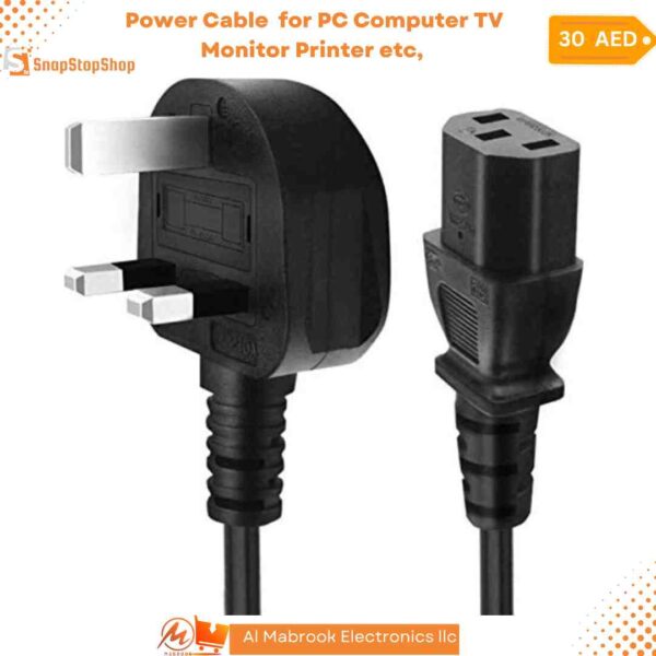 Power Lead Cord for Xbox One, Xbox S, Samsung LG Philips Toshiba Sony PS4 PS5 Sharp Panasonic LED Flat TV Printer Sky box